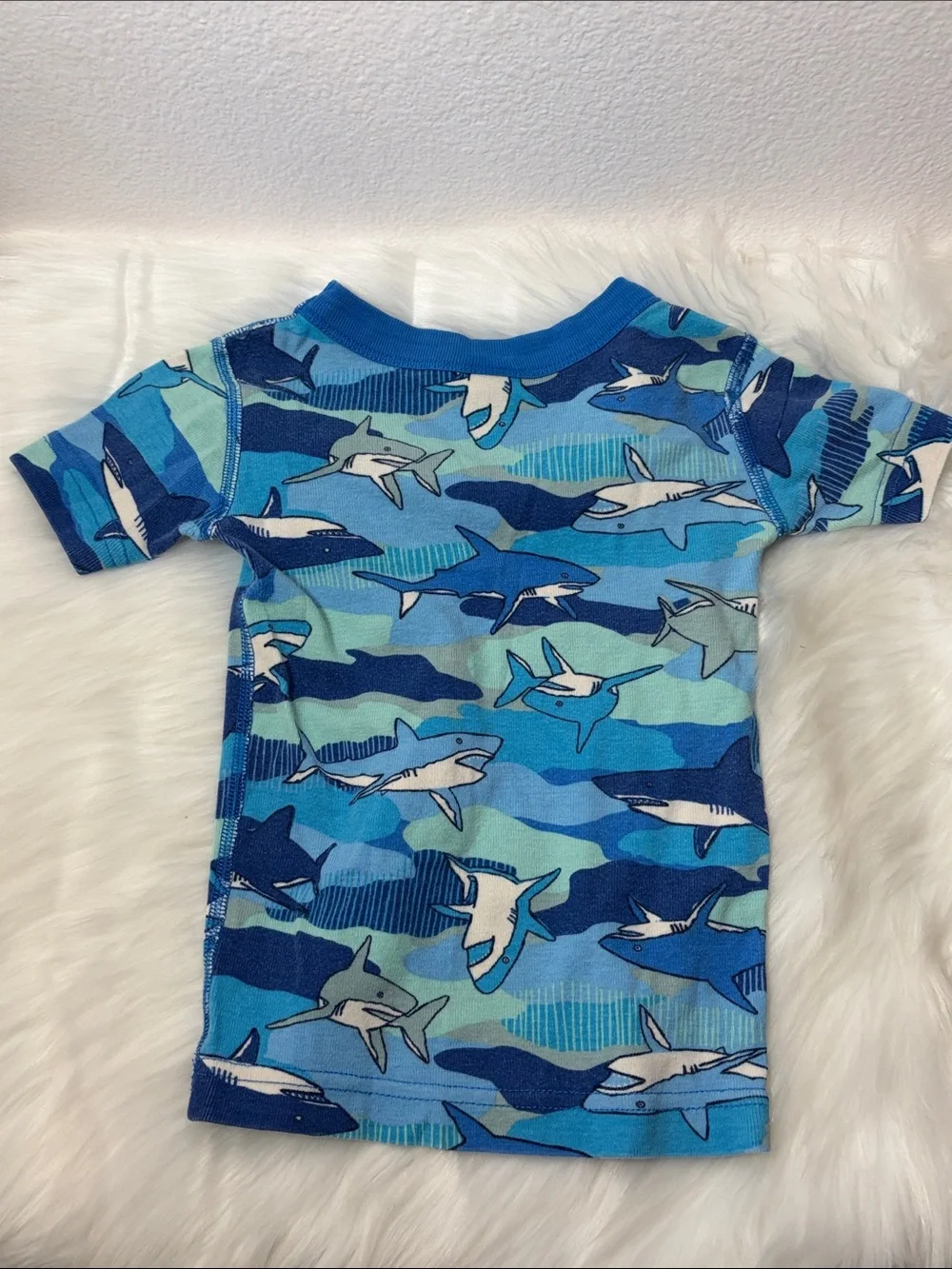 Hanna Andersson 100% Organic Cotton 2 Piece Shark Pajamas